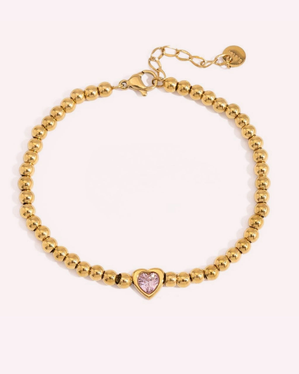 Gold Heart Beaded Bracelet