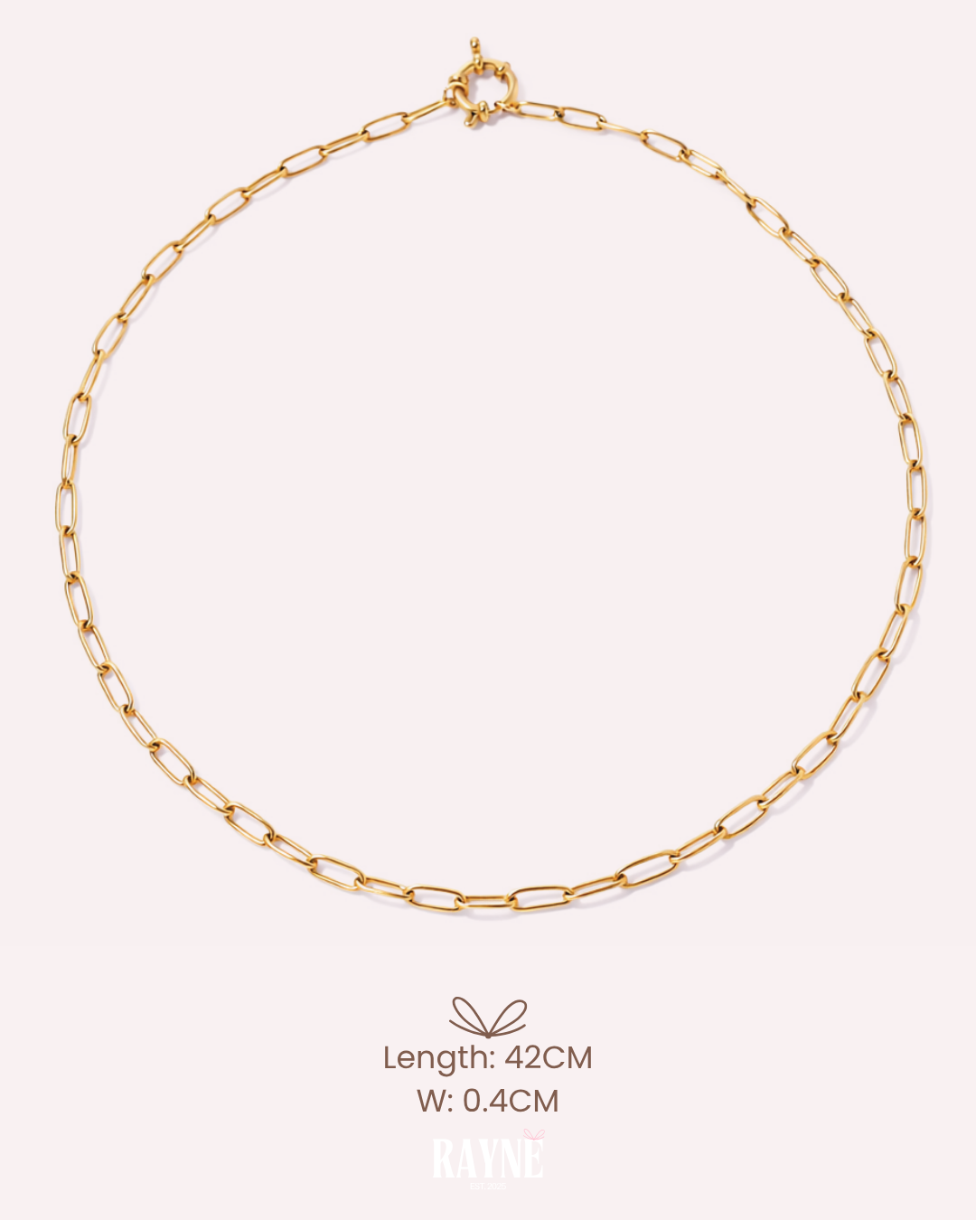 Anchor Clasp Paperclip Chains - Charms Necklace