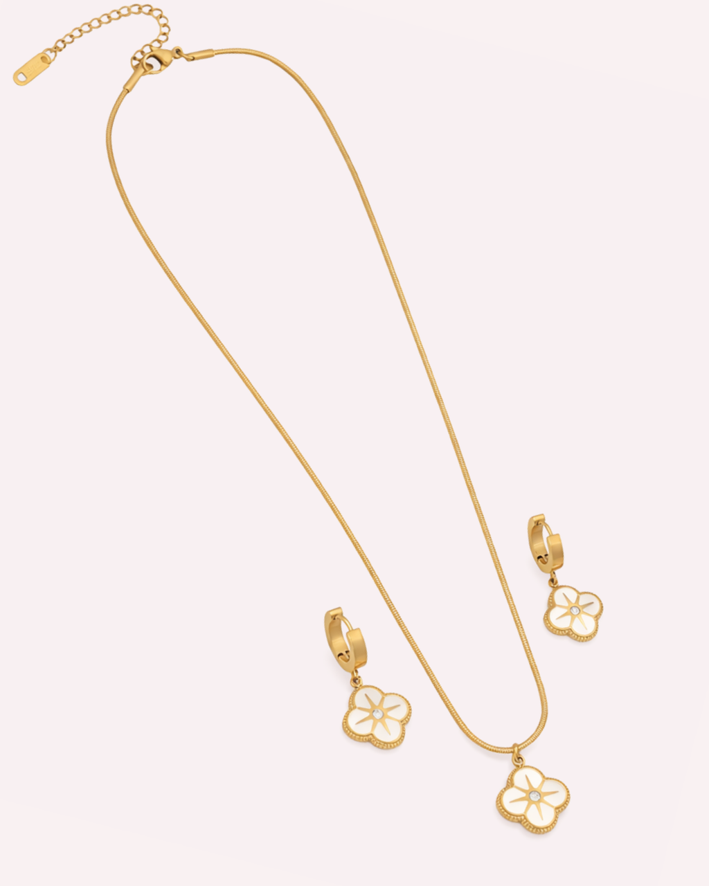 Serenia Clover Necklace & Earring Set