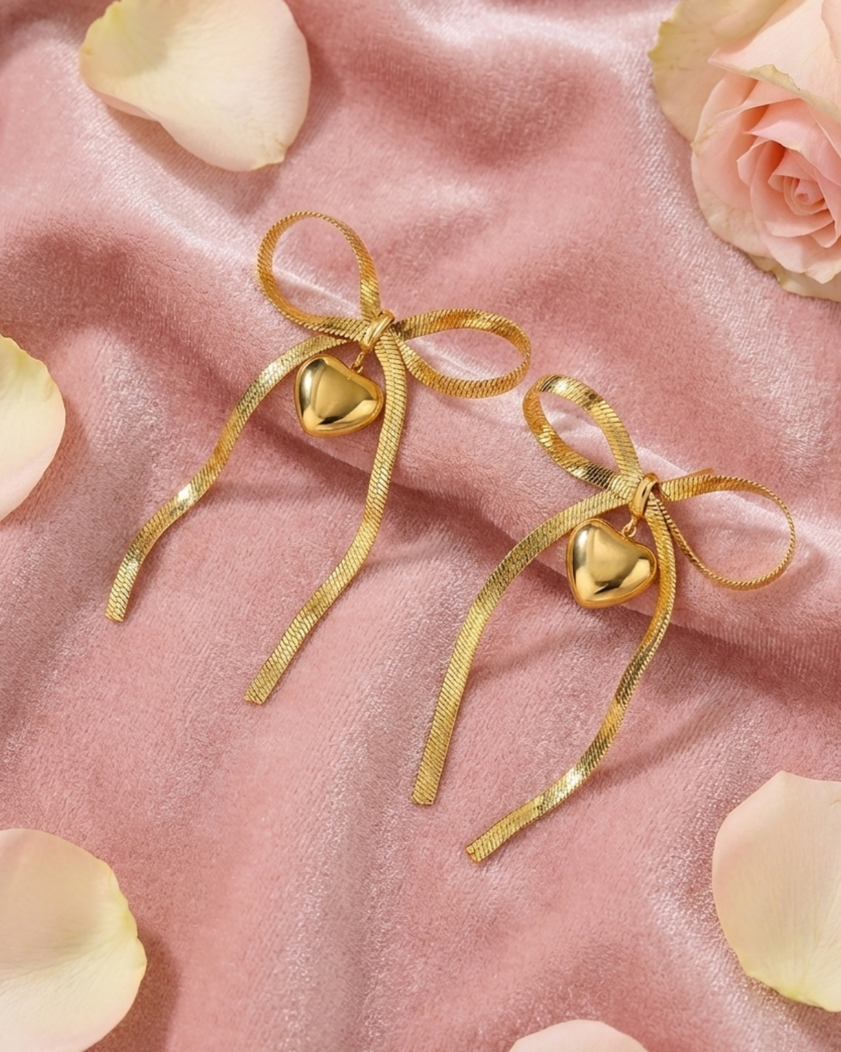 Aurora Gold Bow Drop Earring