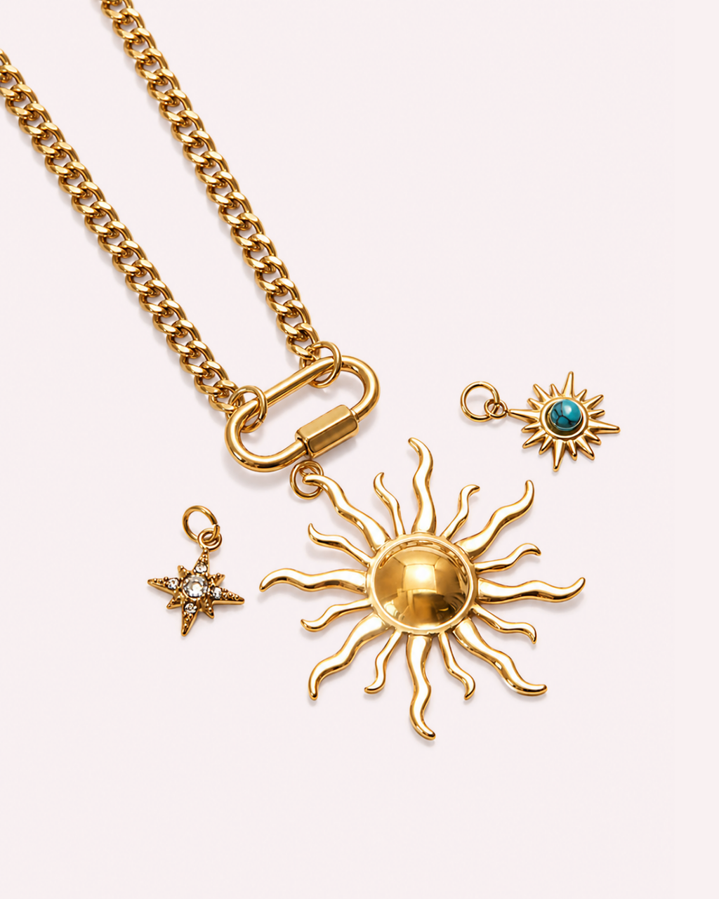 Curb Chains - Charms  Necklace