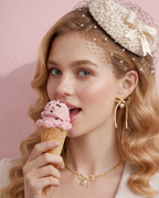 Aurora Gold Bow Drop Earring