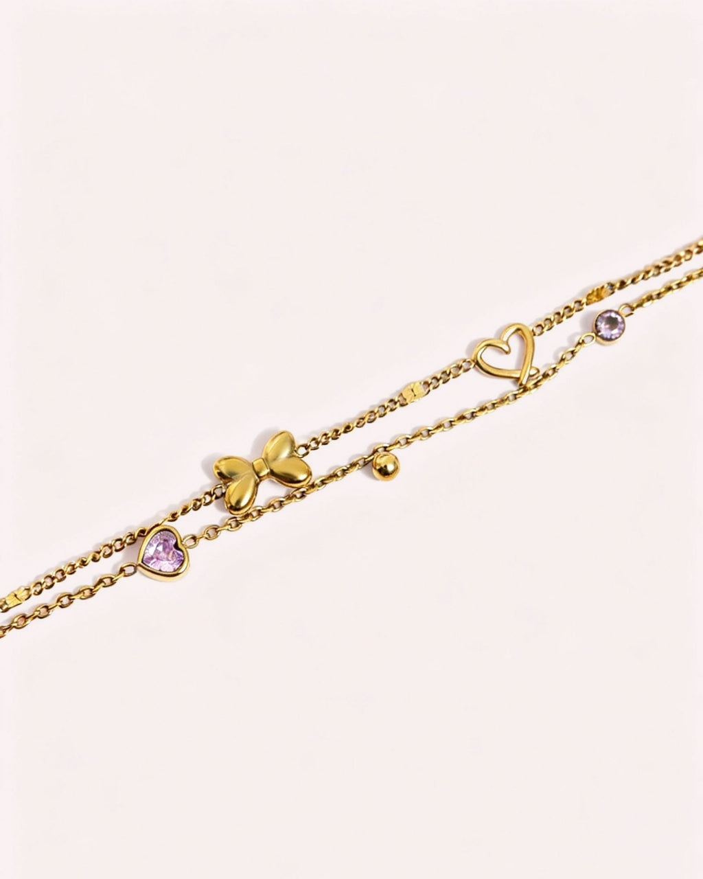 Dora Double Chain Charm Bracelet