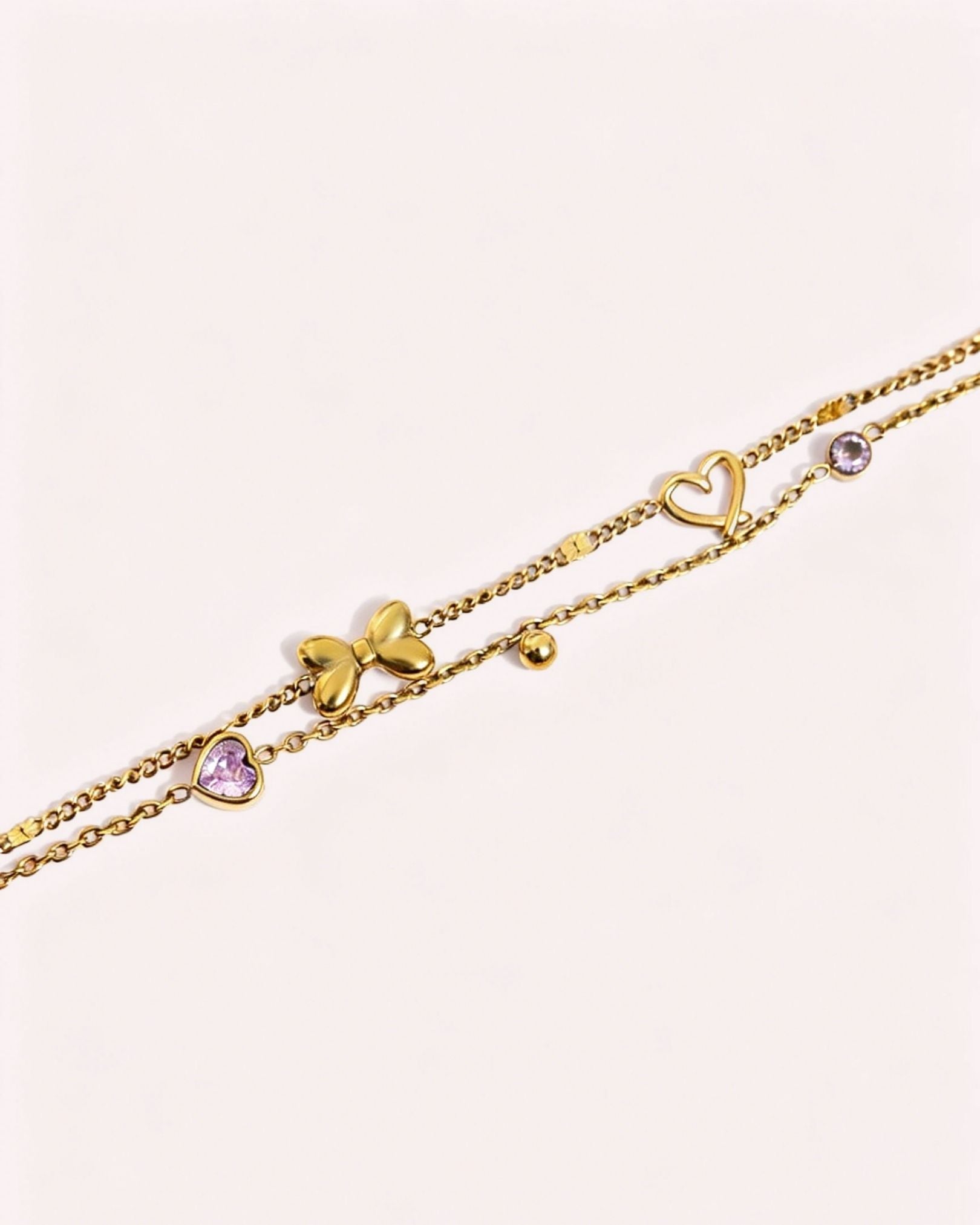 Dora Double Chain Charm Bracelet