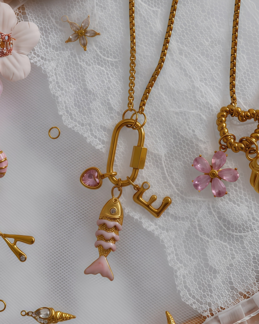 Lock Chains - Charms  Necklace