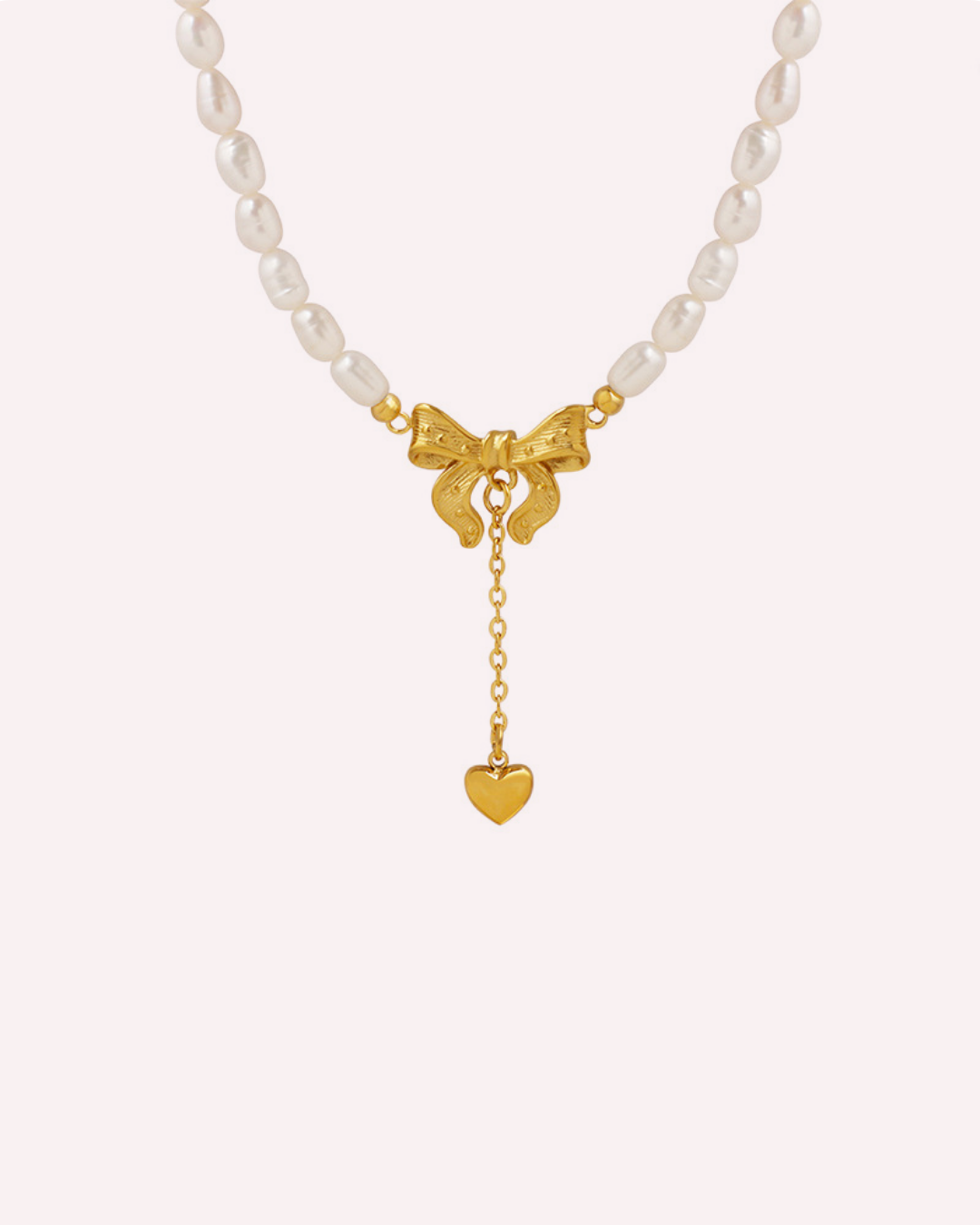Linda Pearl Bow Necklace