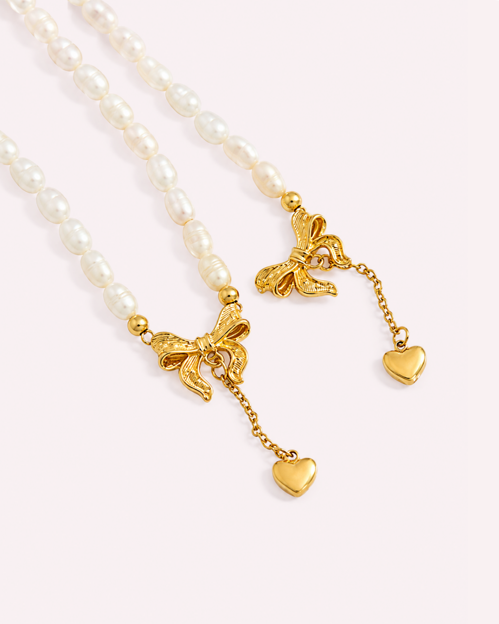 Linda Pearl Bow Necklace