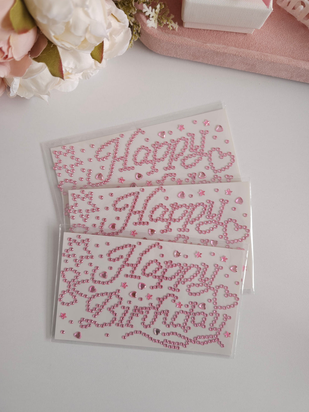 Happy Birthday Rhinestone Sticker