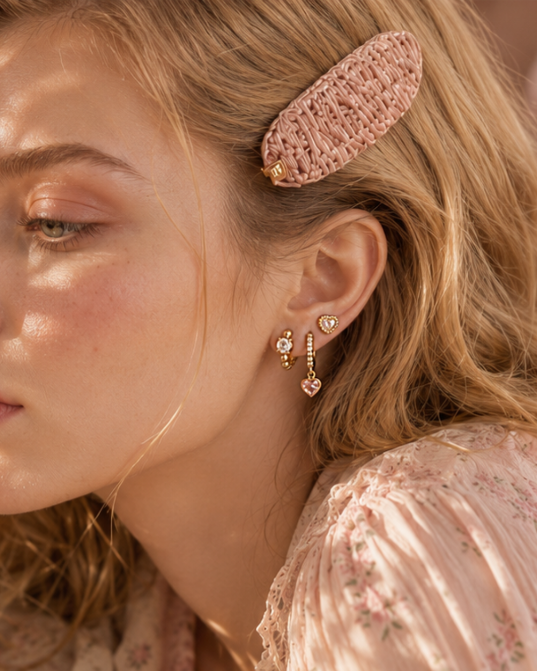 Poppy Heart Earrings Set