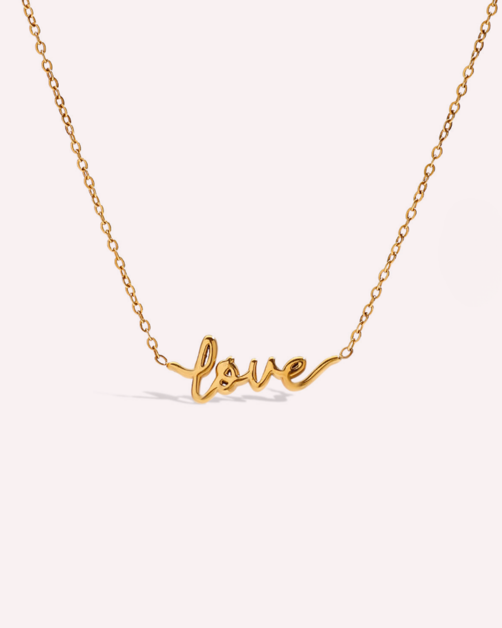 Script Love Chain Necklace