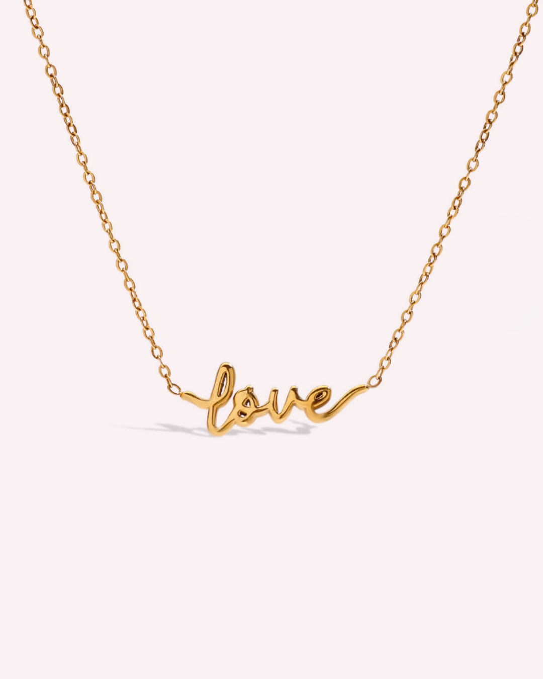 Script Love Chain Necklace