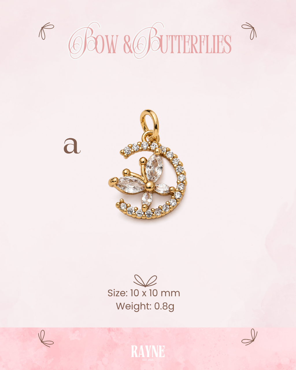 Bow & Butterflies Charms