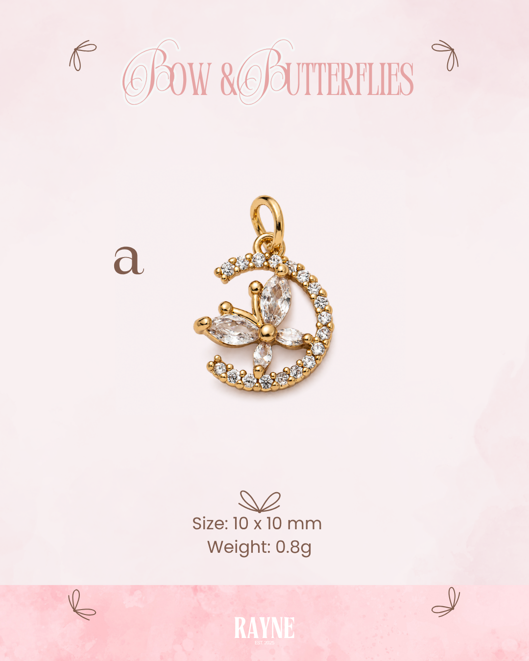 Bow & Butterflies Charms