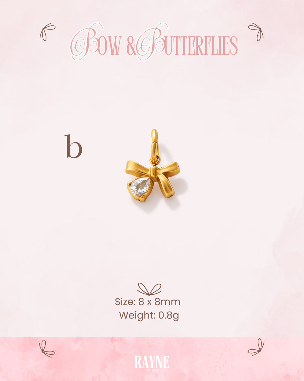 Bow & Butterflies Charms