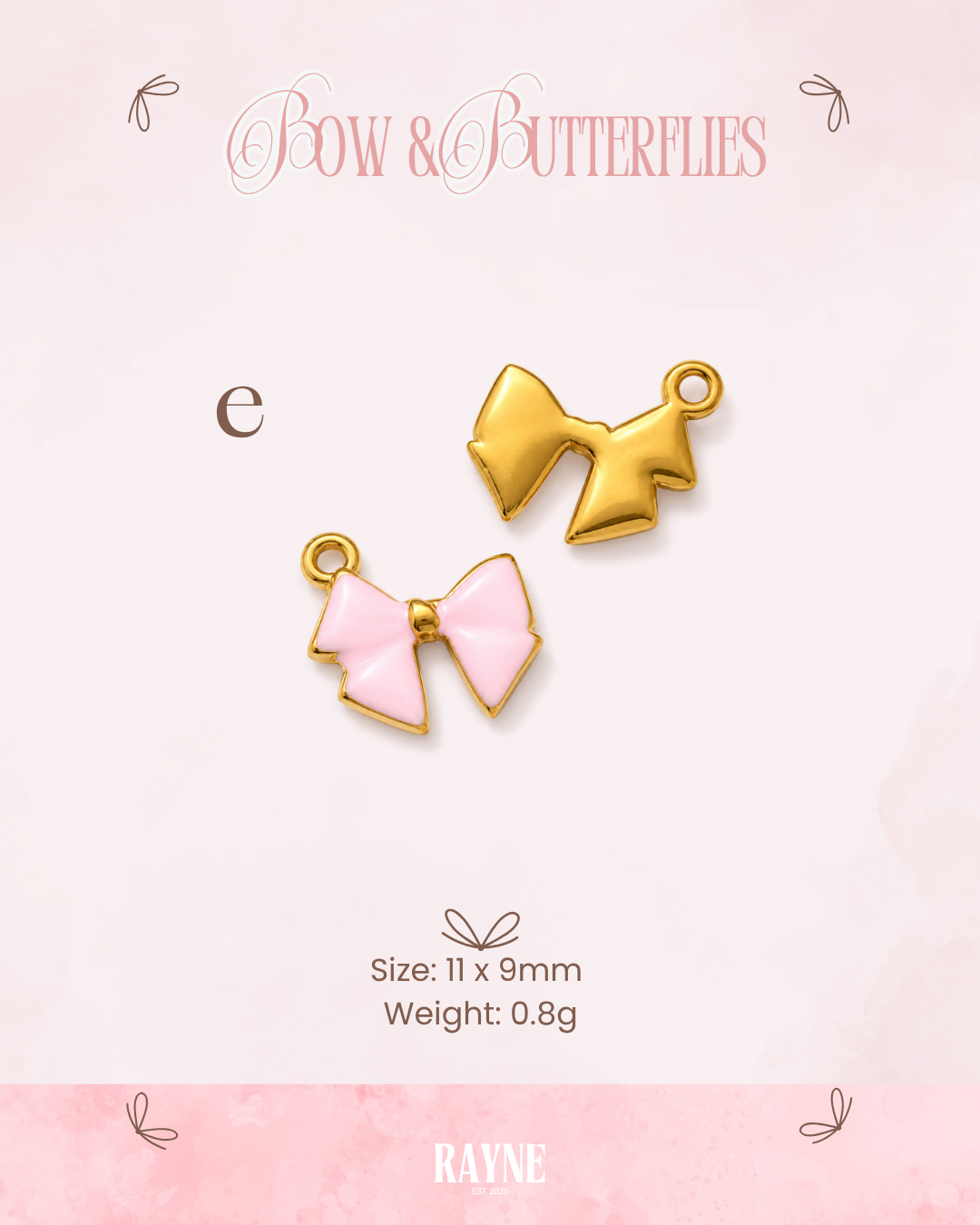 Bow & Butterflies Charms