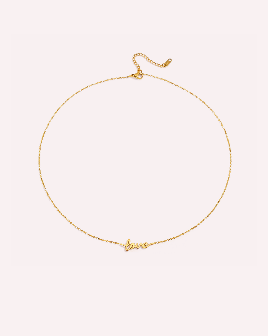 Script Love Chain Necklace