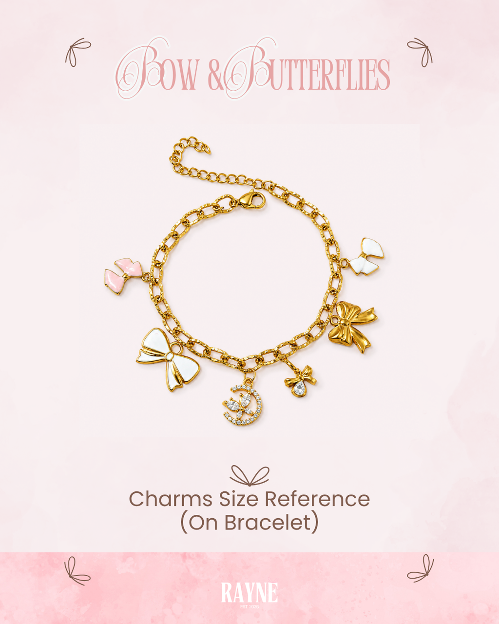 Bow & Butterflies Charms