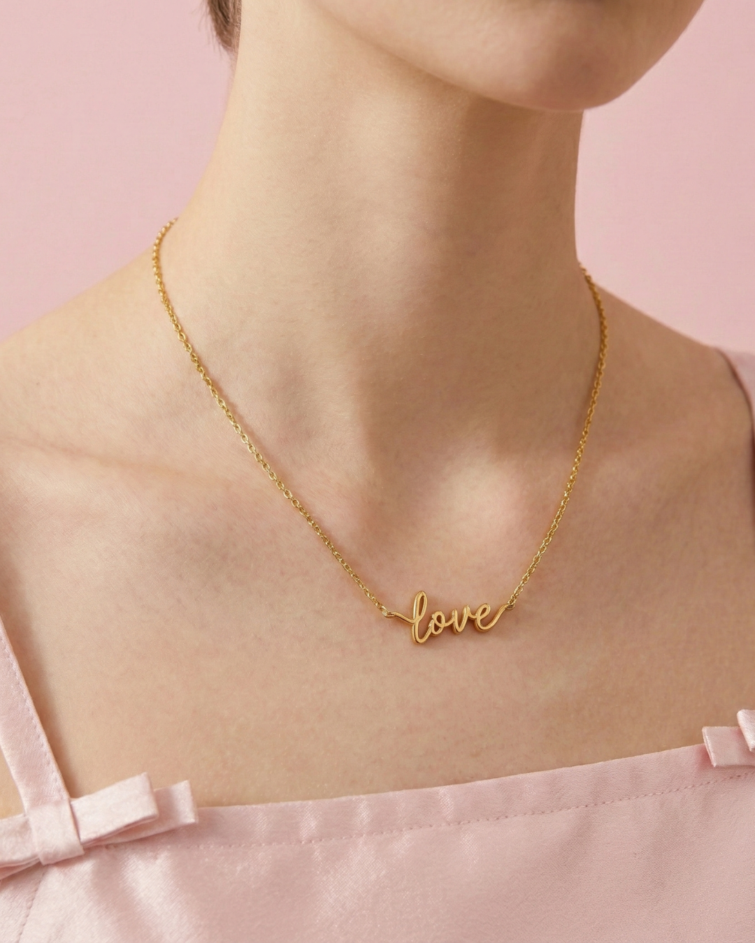 Script Love Chain Necklace