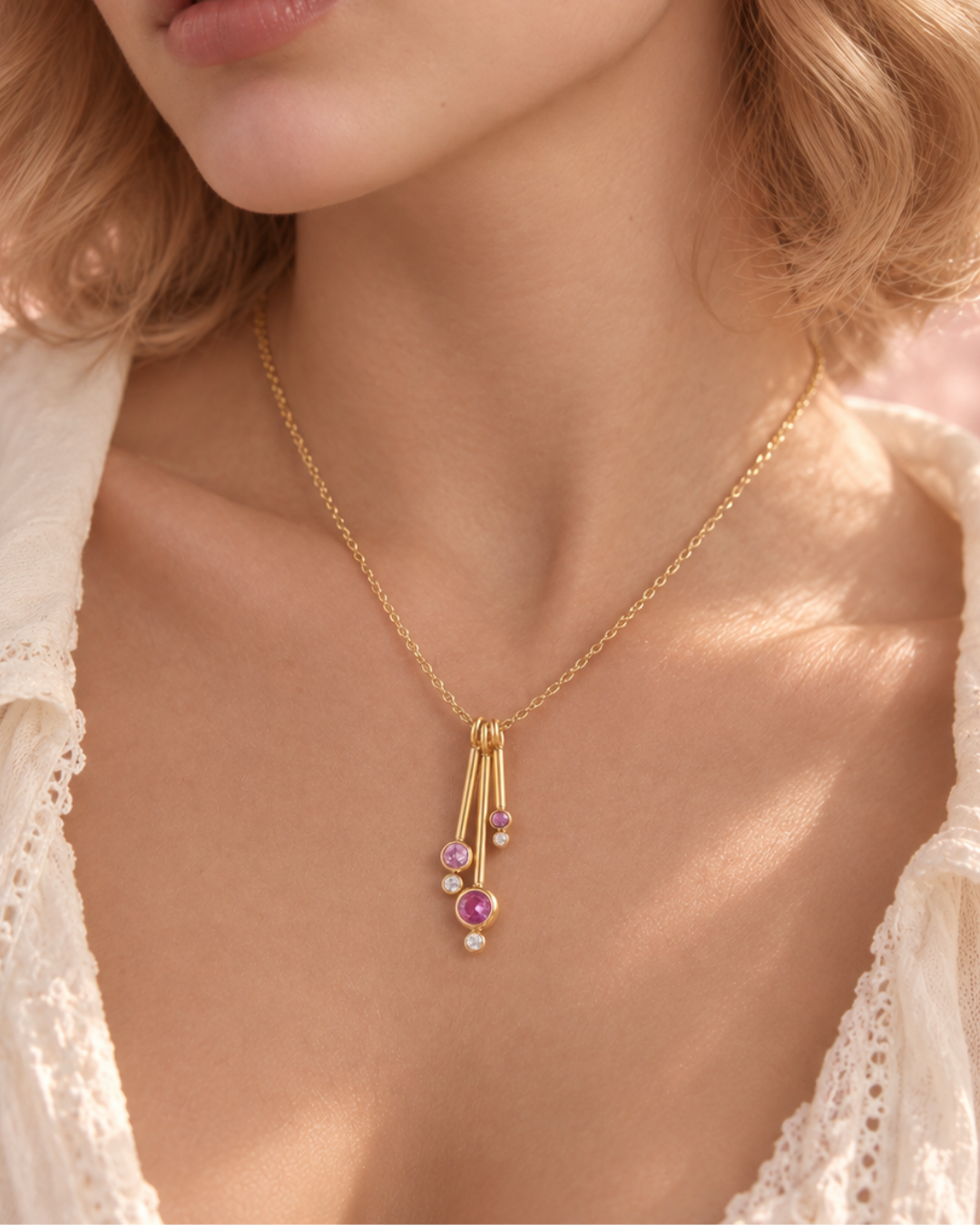 Ruby Drop Necklace