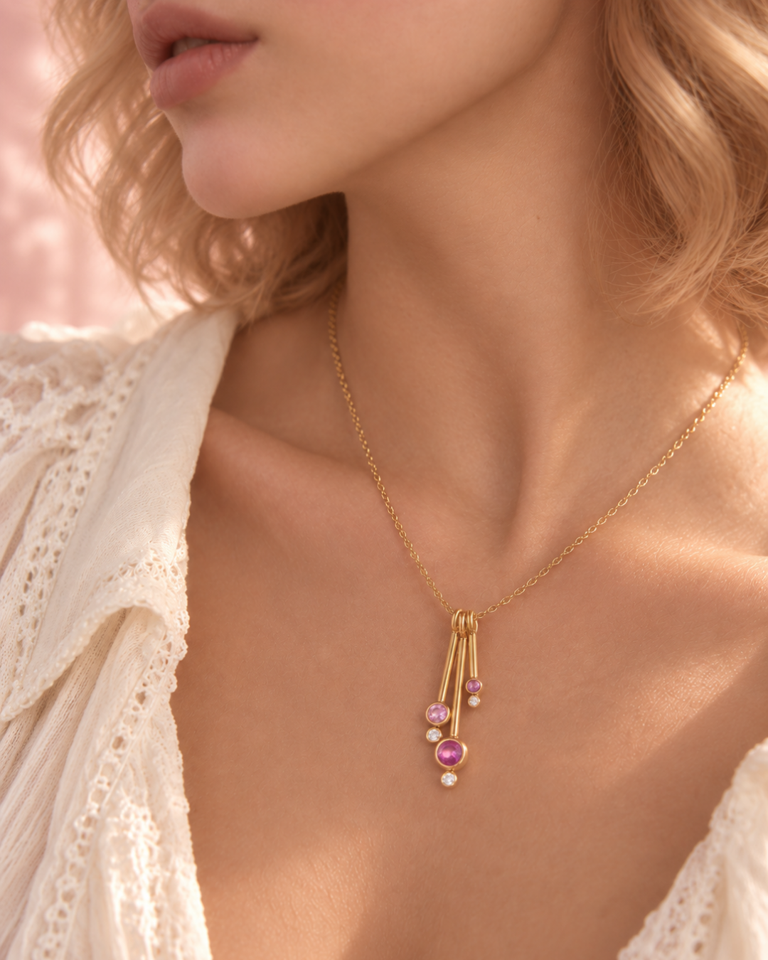 Ruby Drop Necklace