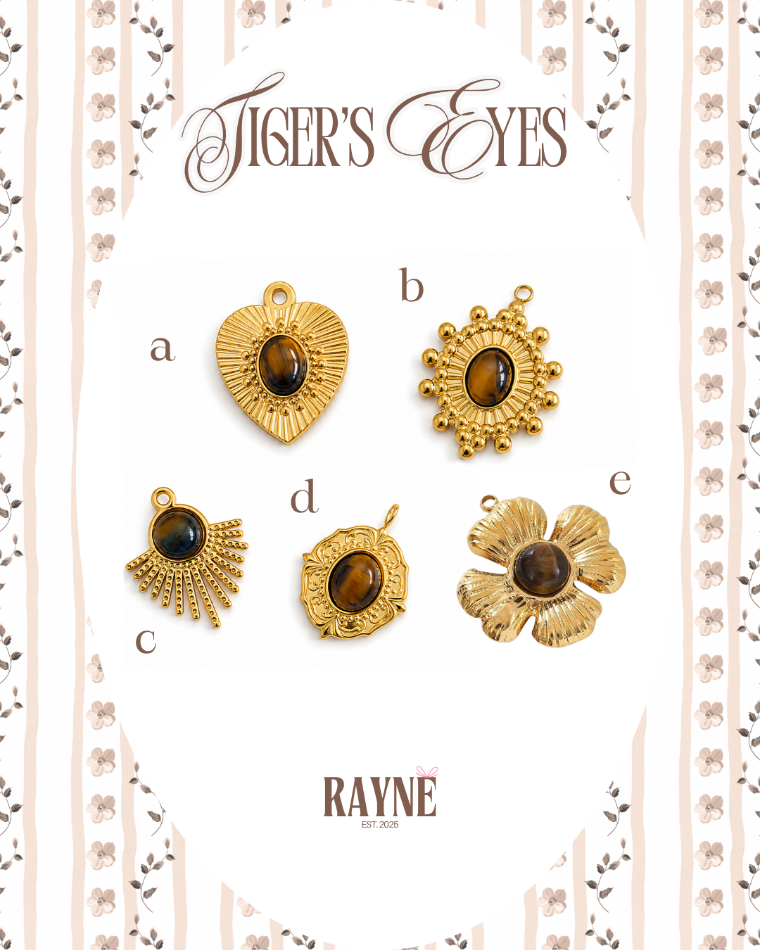 Tiger's Eyes Charms