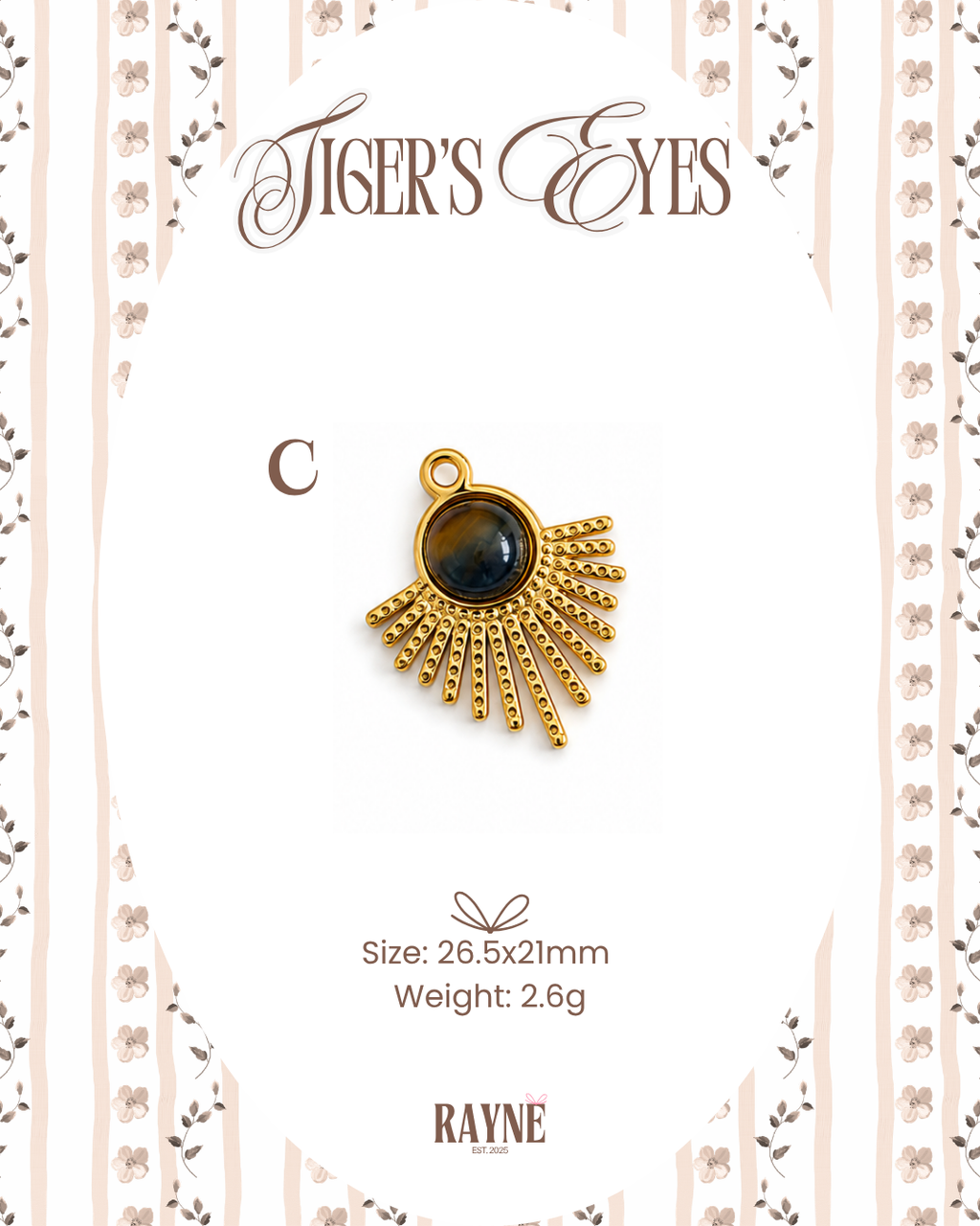 Tiger's Eyes Charms