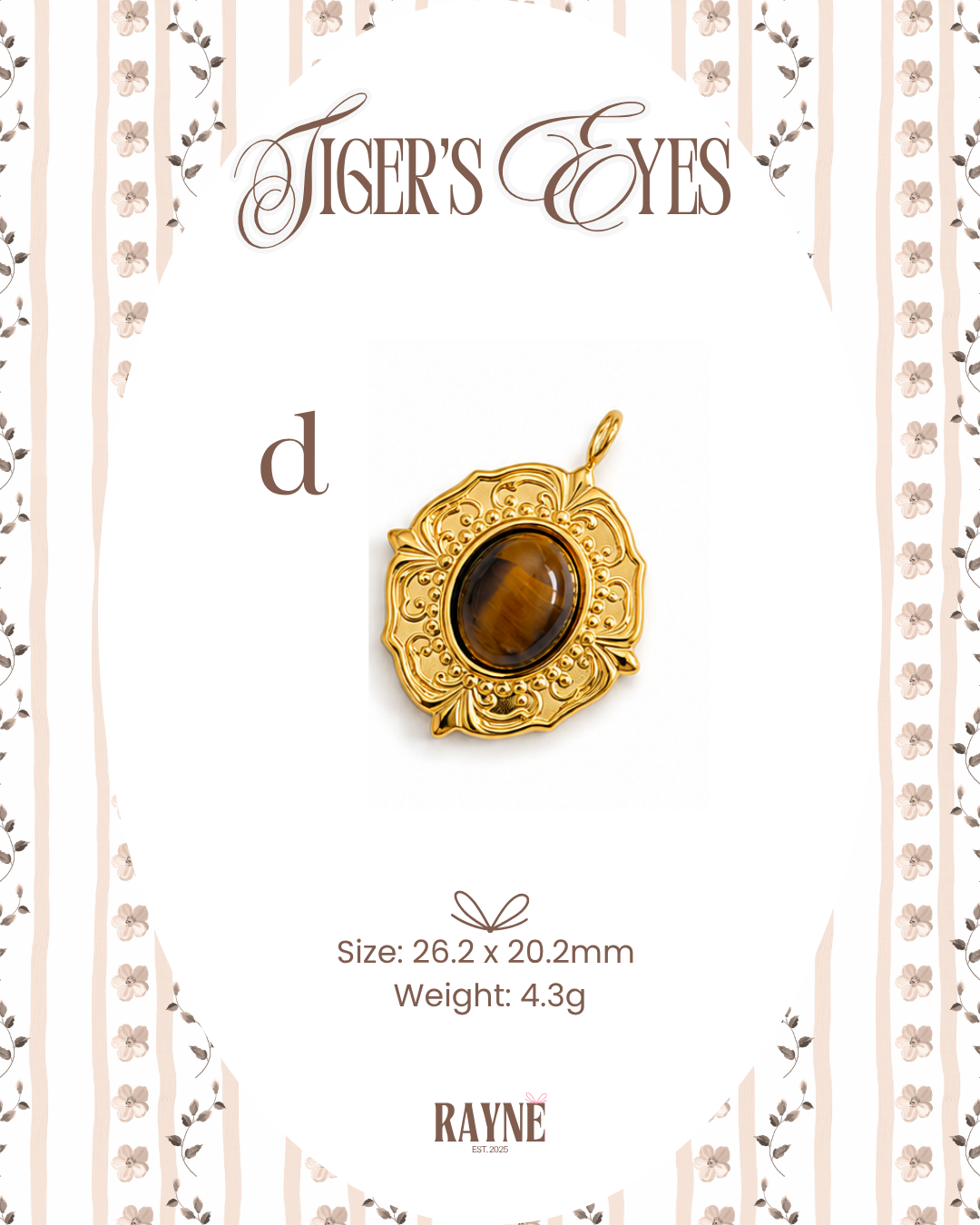 Tiger's Eyes Charms