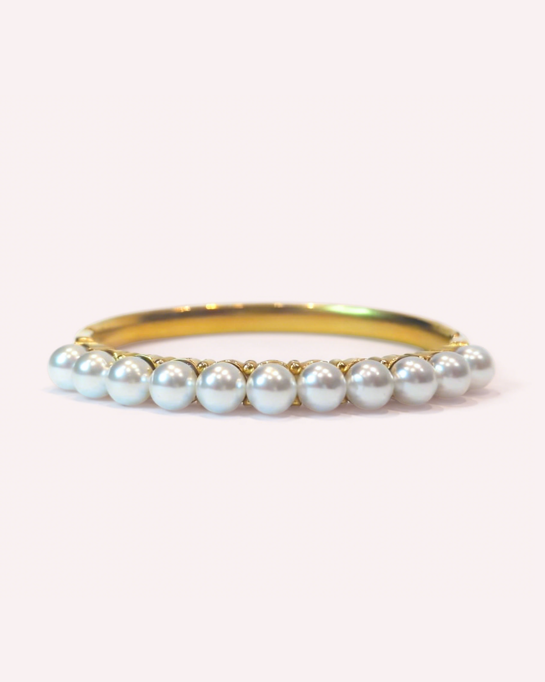 Pearl Gold Open Bangle