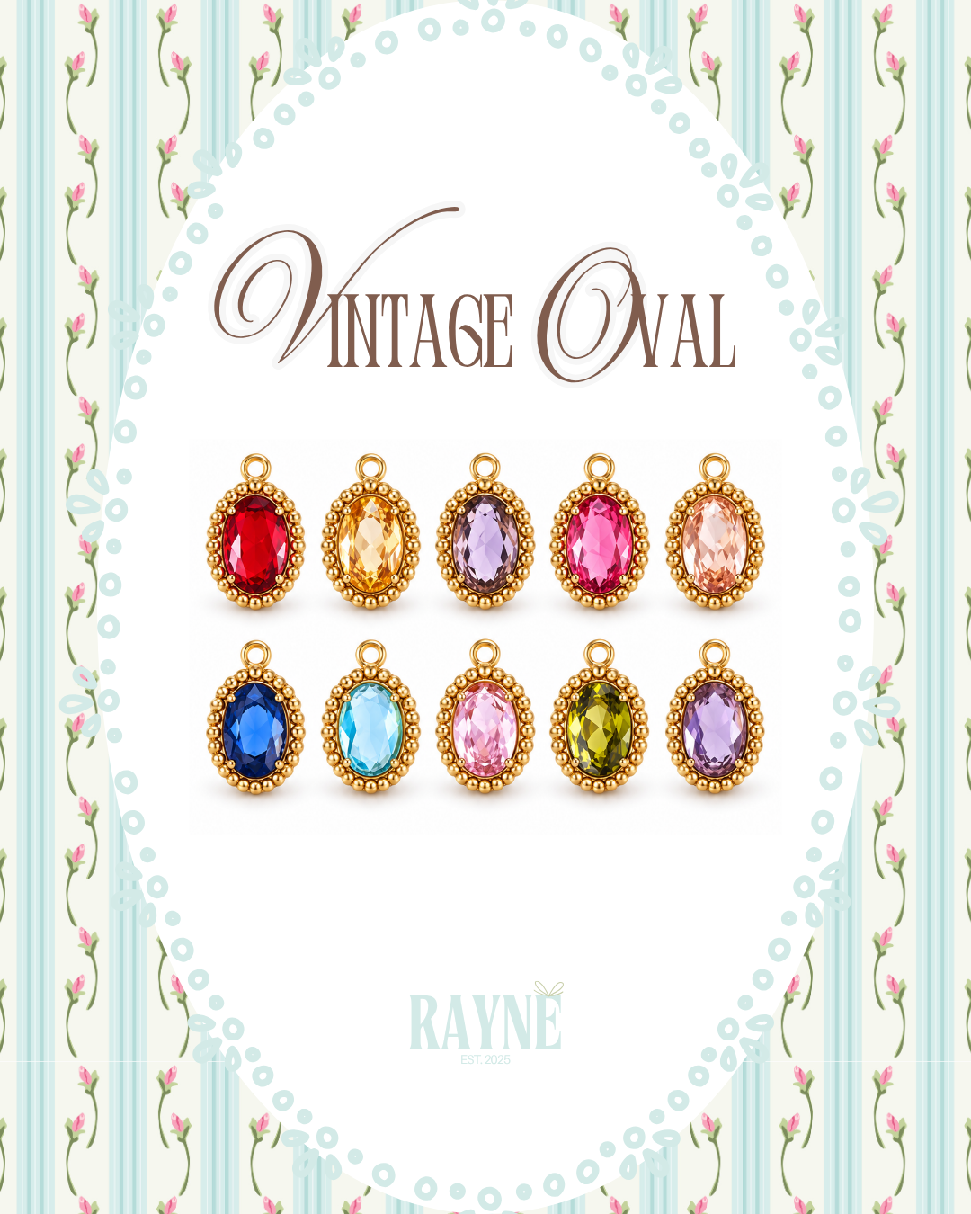 Vintage Oval Charms