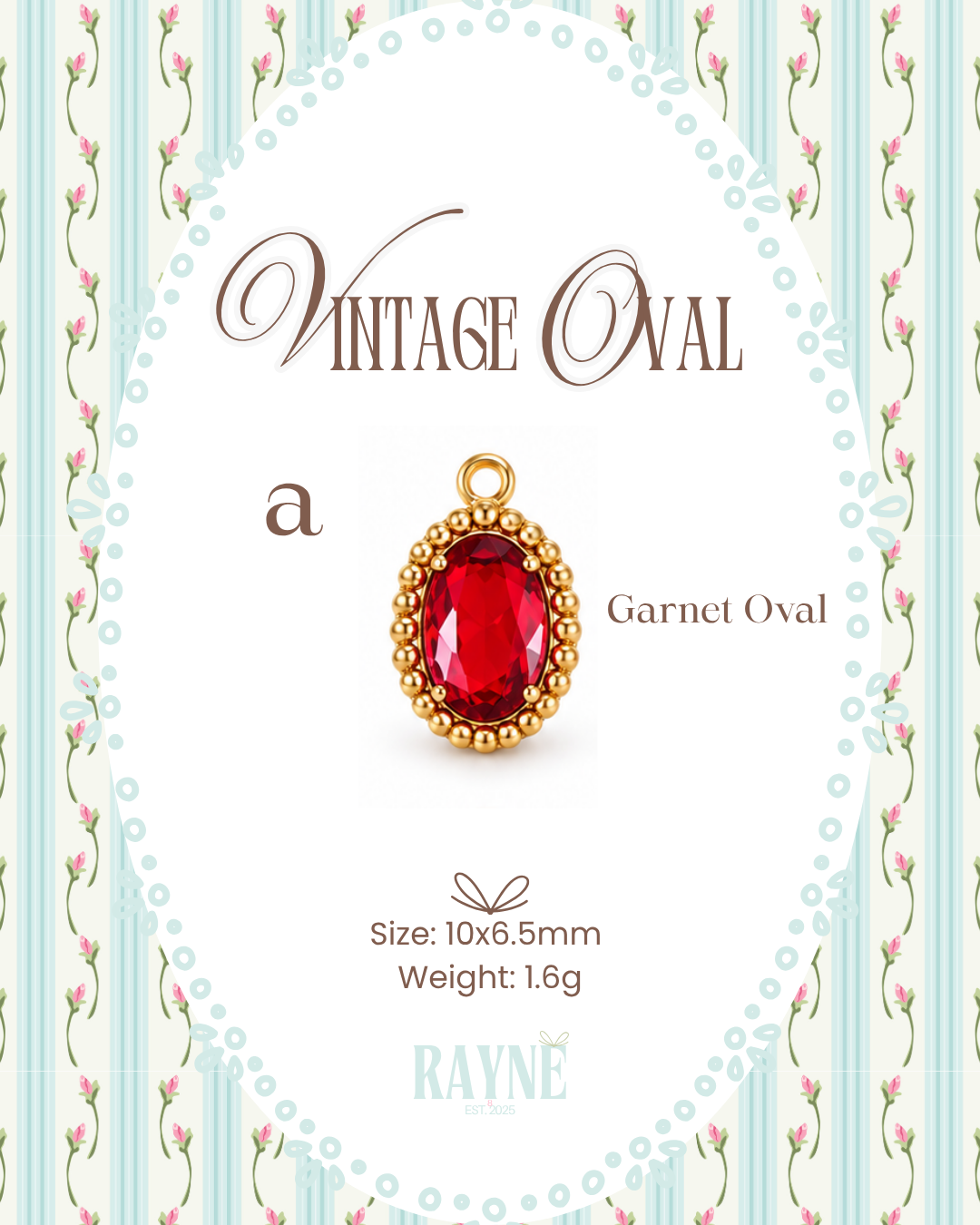 Vintage Oval Charms