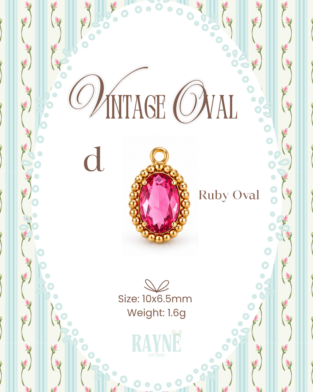Vintage Oval Charms