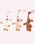 Teddy Bear Leather Key Charm