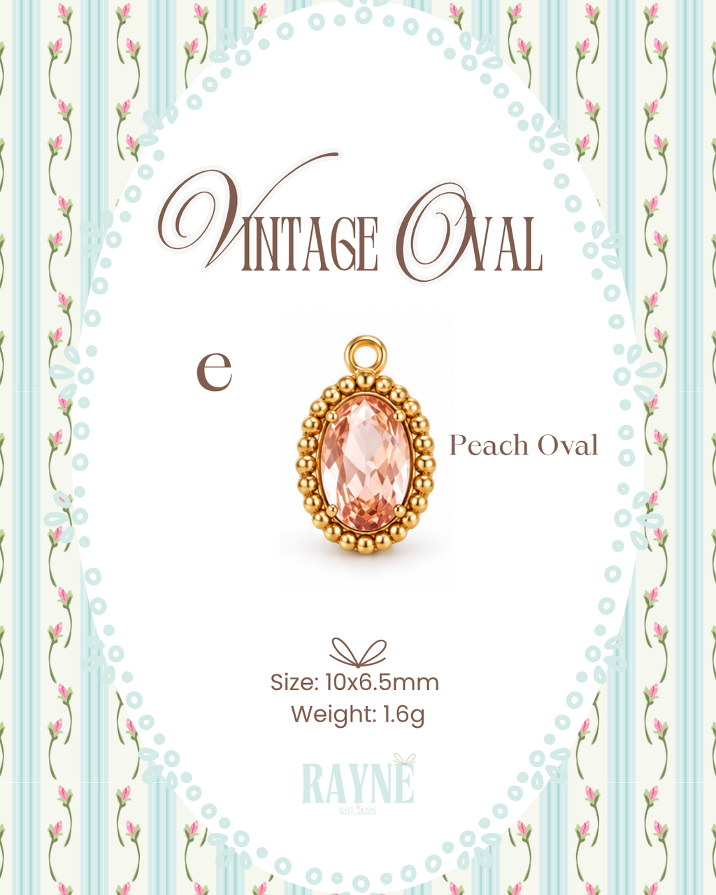 Vintage Oval Charms