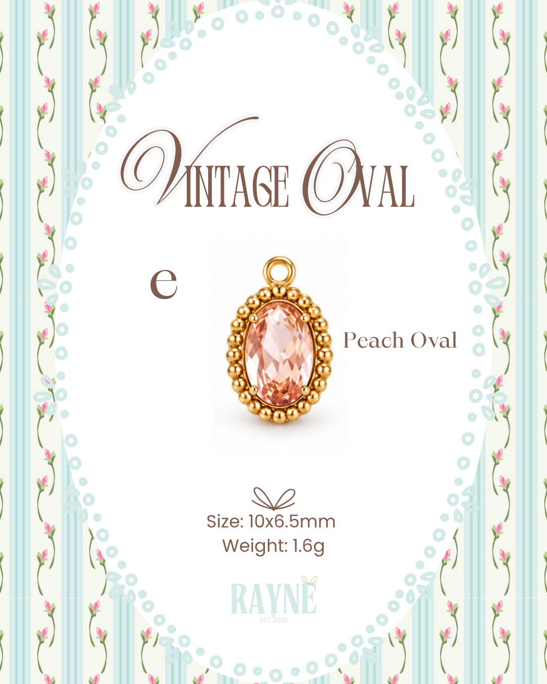 Vintage Oval Charms