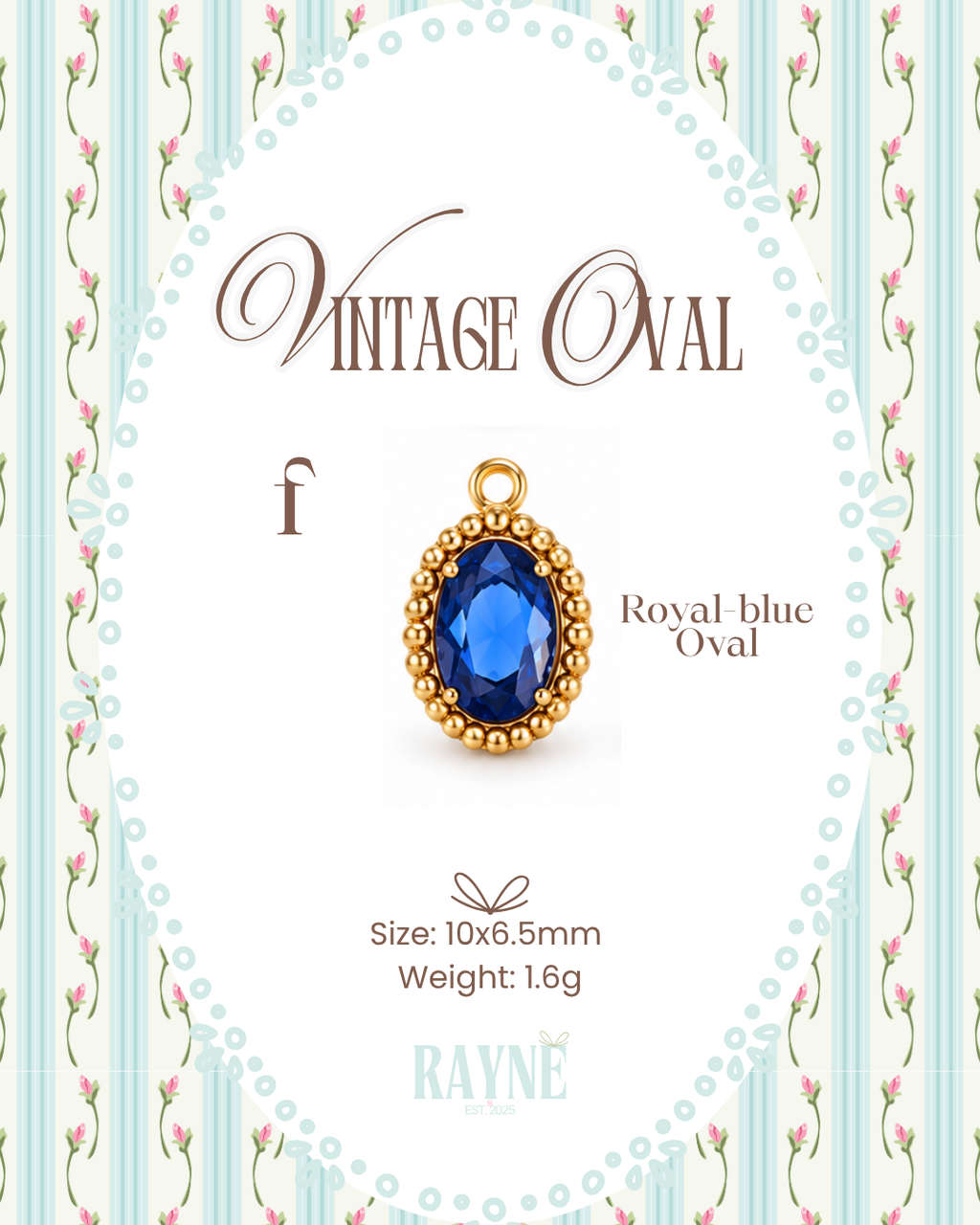 Vintage Oval Charms