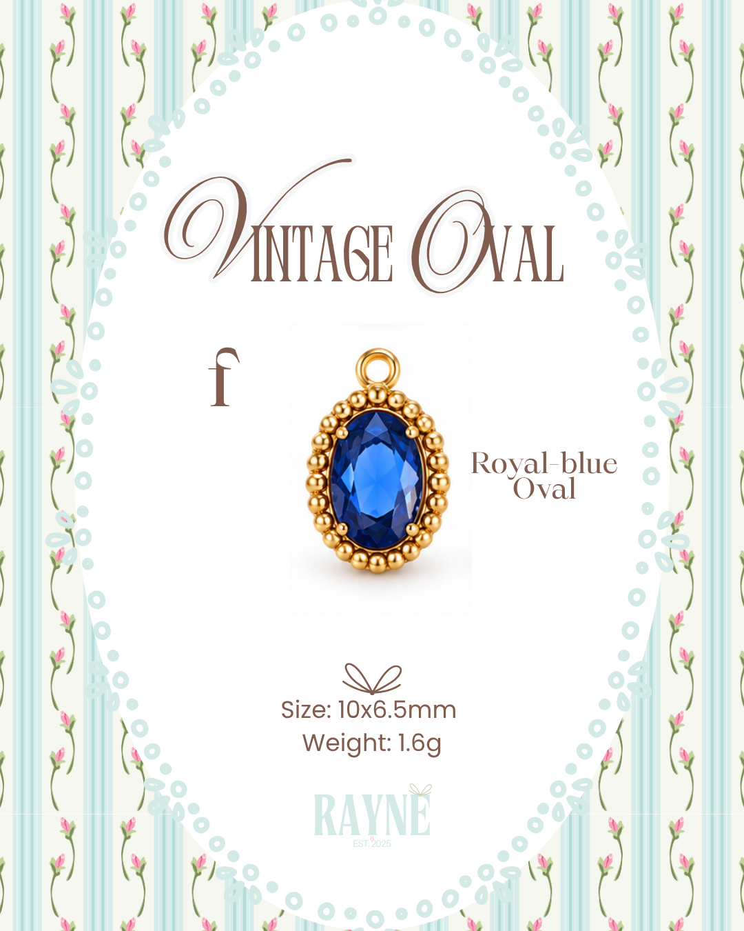Vintage Oval Charms