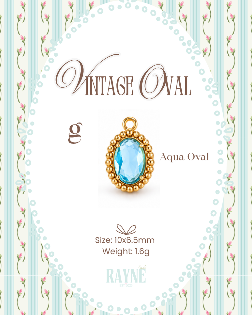 Vintage Oval Charms