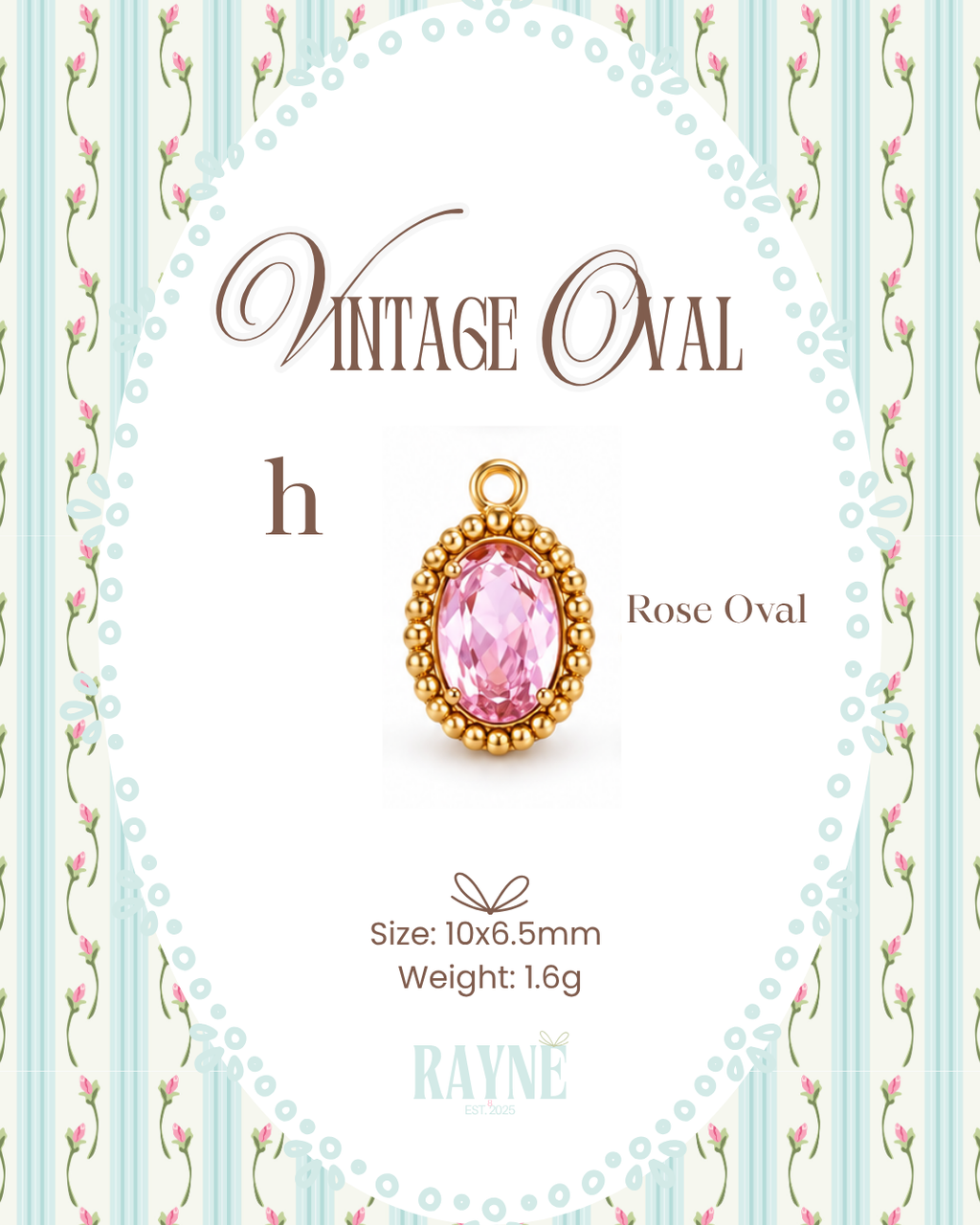 Vintage Oval Charms