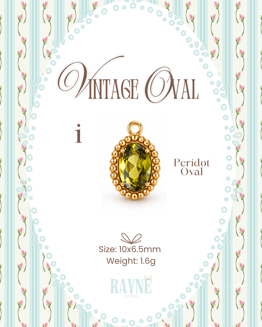 Vintage Oval Charms