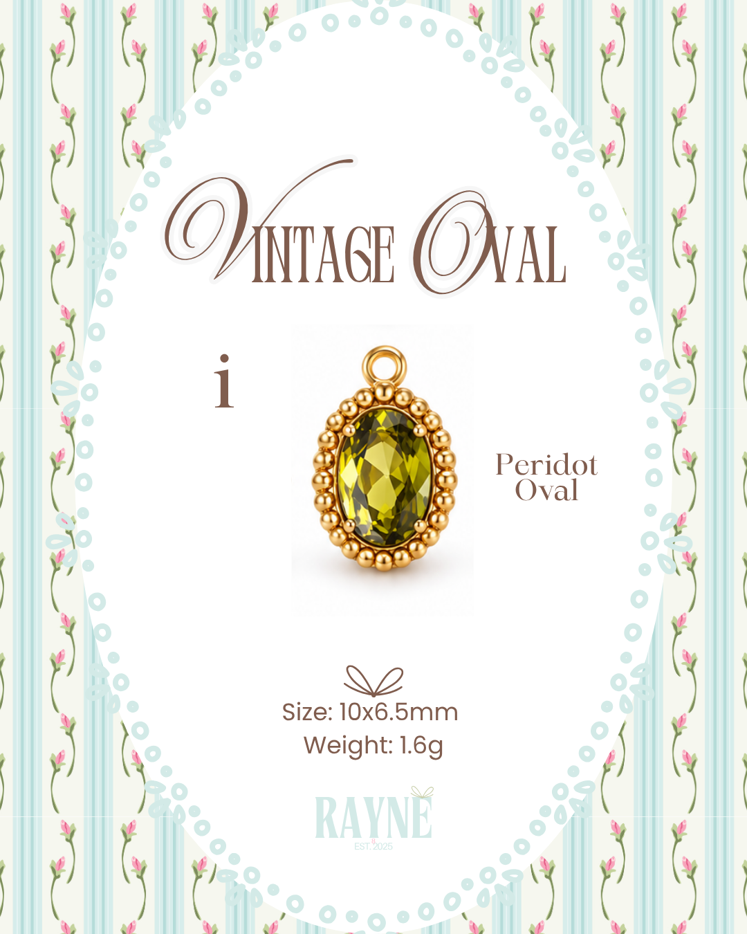 Vintage Oval Charms