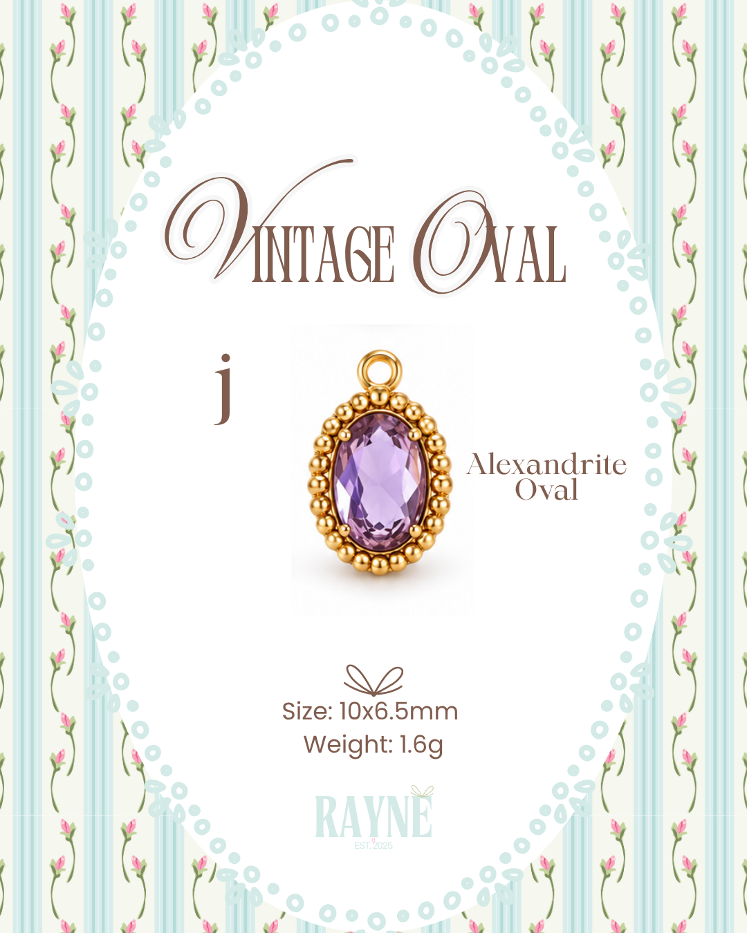 Vintage Oval Charms