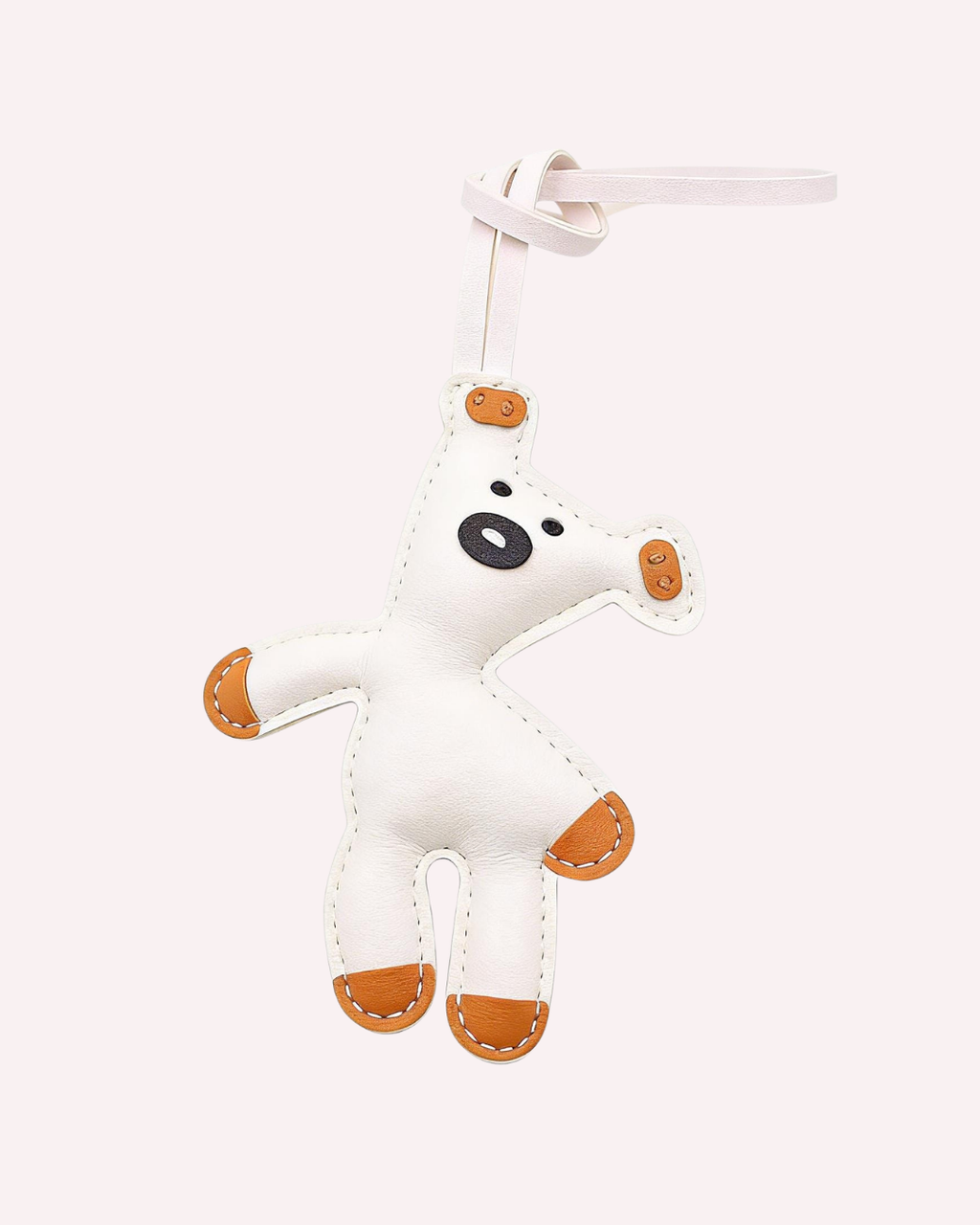 Teddy Bear Leather Key Charm