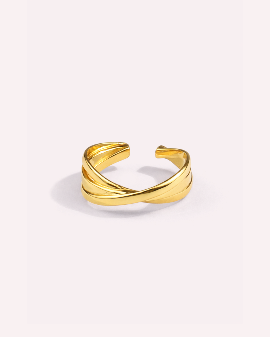 Monica Triple Twist Gold Ring