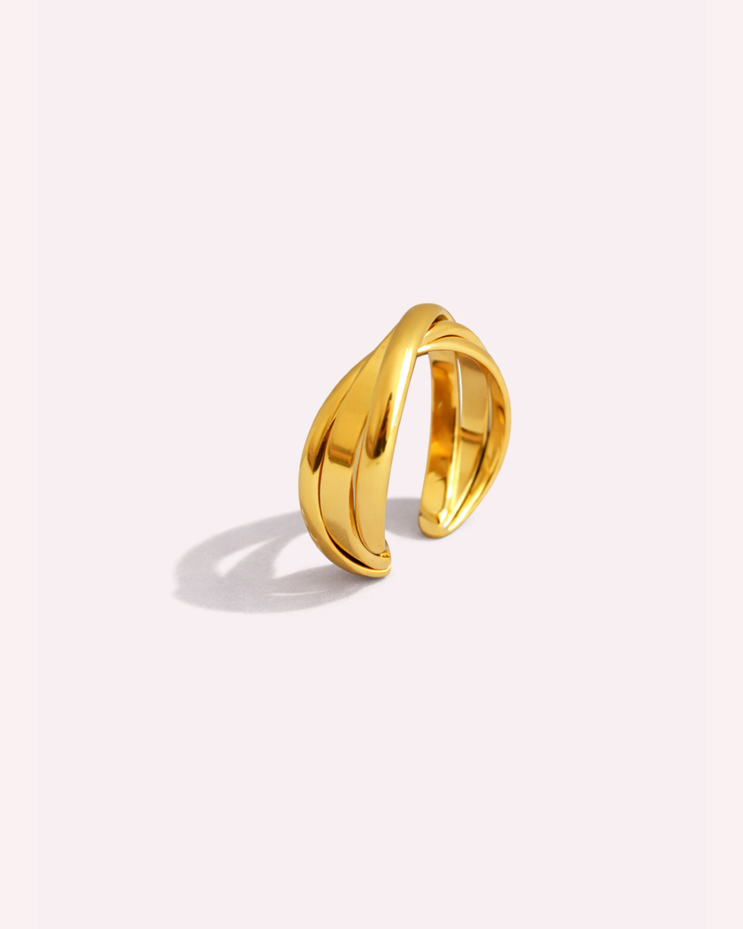 Monica Triple Twist Gold Ring