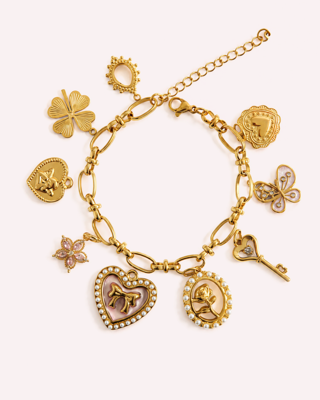 Mid Oval Link Chains - Charms Bracelet