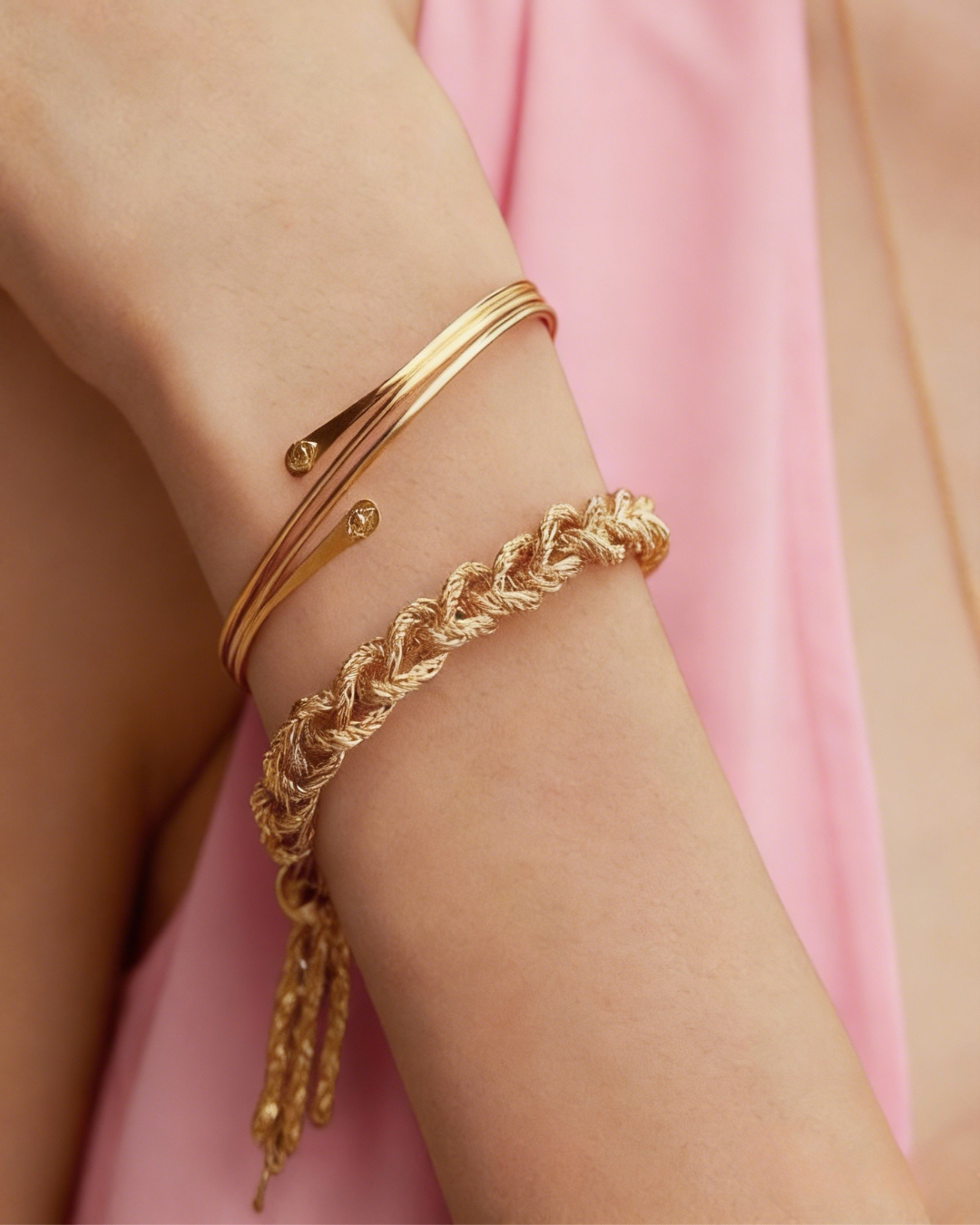 Gold Plated Braided Bracelet