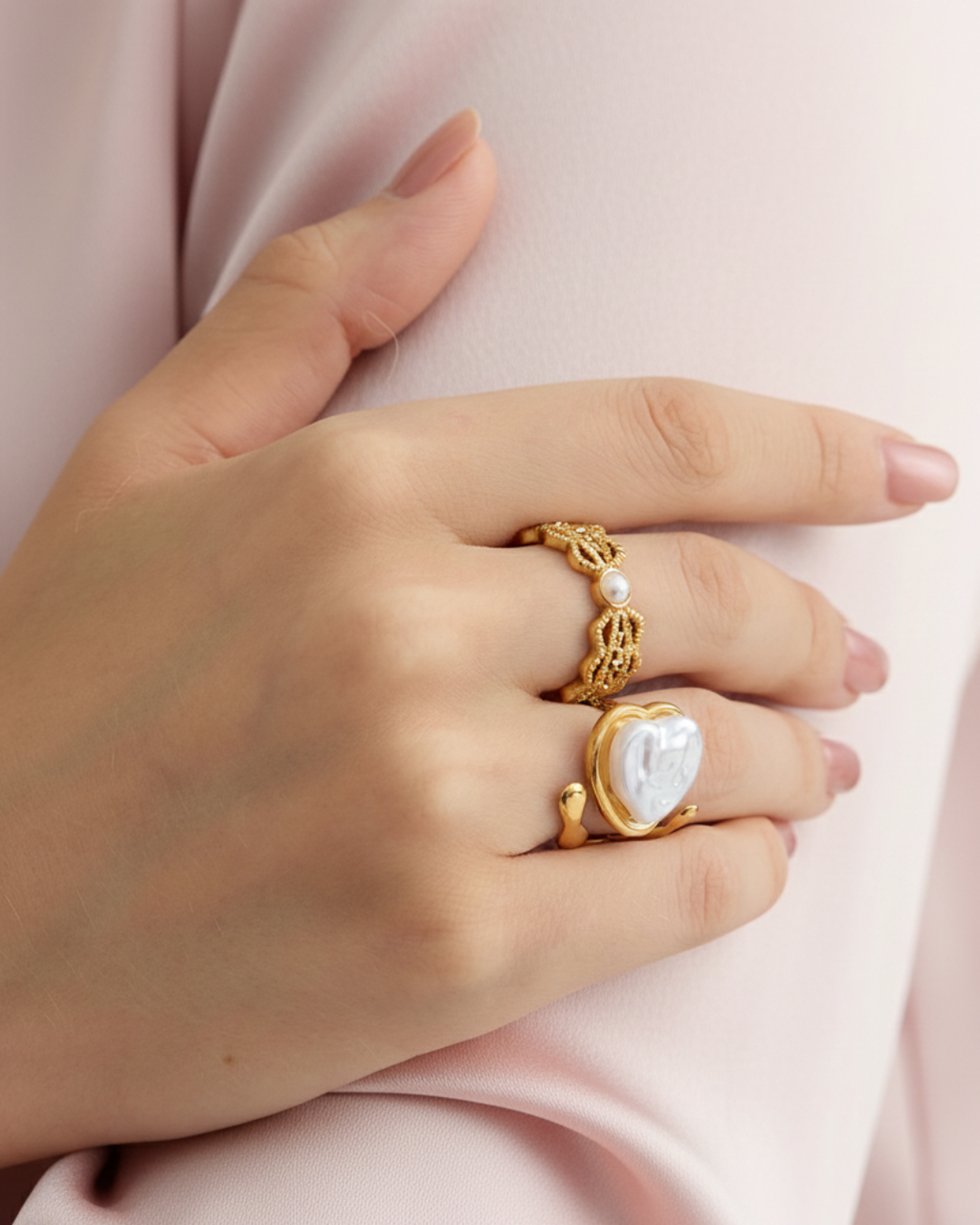 Vanessa Pearl Lace Ring