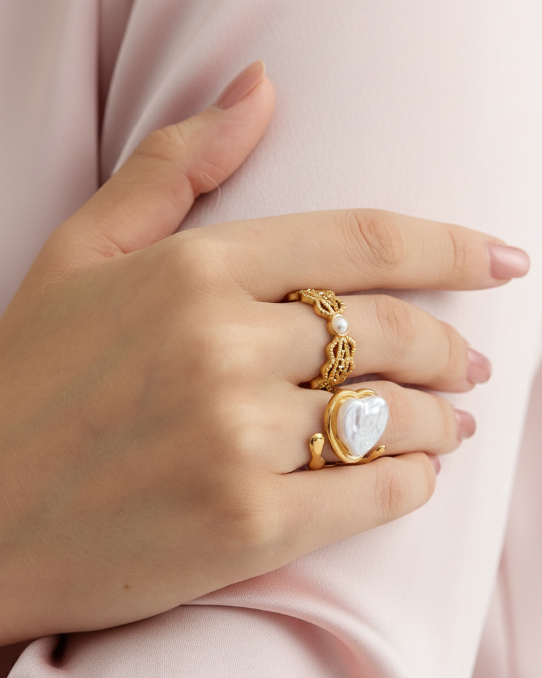 Vanessa Pearl Lace Ring