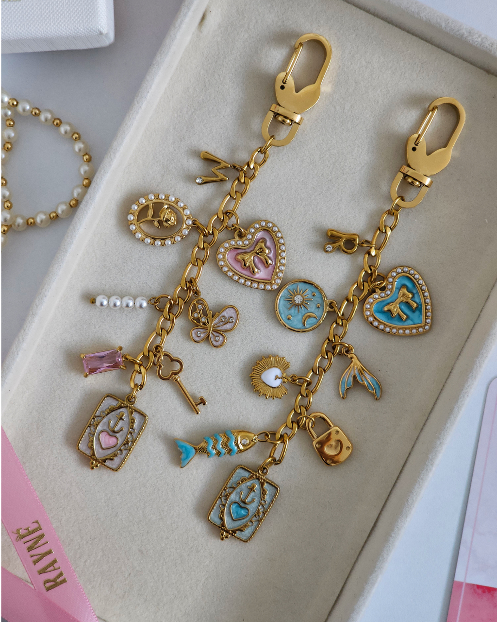 RAYNE Initial Bag Charms/ Keychain