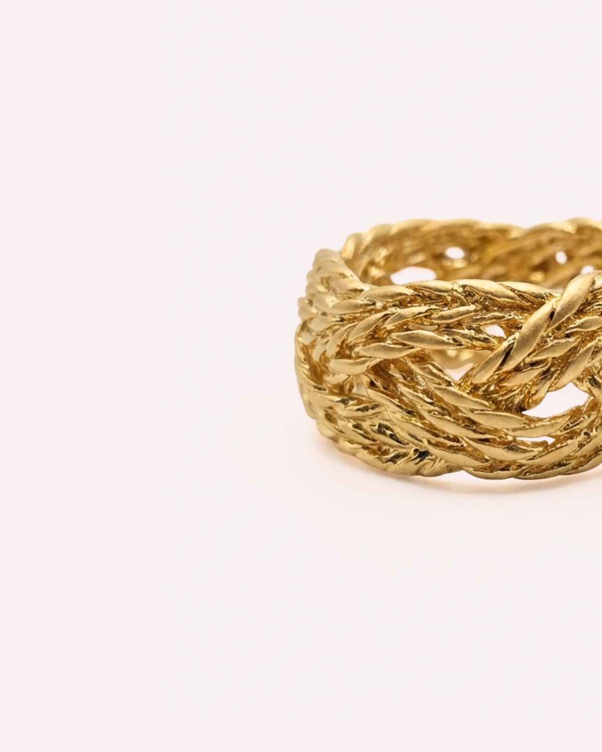Twisted Rope Gold Band Ring